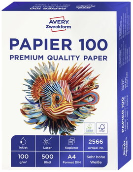 Avery-Zweckform Inkjet Paper Bright White 2566 Tintasugaras nyomtatópapír DIN A4 100 g/m² 500 lap Ma