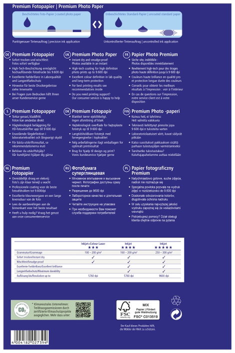 Avery-Zweckform Premium Photo Paper Inkjet 2739 Fénykép papír DIN A4 250 g/m² 40 lap Magasfényű 2. kép