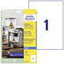 Avery-Zweckform J4775-10 Fólia címkék 210 x 297 mm Poliészter fólia Fehér 10 db Véglegesen tapadó Ti bélyegkép