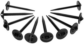 ProPlus 361736 Sátorcövek Heringset Kunststoff - 10 Stück für Bodenplanen und Zeltteppiche 7.5 cm x 