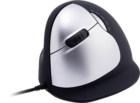 R-GO Tools HE (RGOHELELA) Ergonomikus egér USB Méret: L Fekete/ezüst 5 Gombok 500 dpi, 1500 dpi, 200