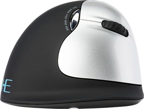 R-GO Tools HE (RGOHELAWL) Ergonomikus egér Rádiójel vezérlésű Méret: L Optikai Fekete/ezüst 5 Gombok 5. kép