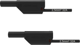 Schützinger VSFK 8500 / 2.5 / 100 / SW Biztonsági mérővezeték [4 mm-es dugó - 4 mm-es dugó] 100.00 c