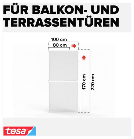 tesa FALT 55415-00000-00 Szúnyogháló ajtóra Fehér 1 db 4. kép