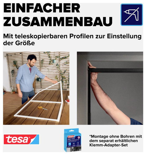 tesa FALT 55415-00000-00 Szúnyogháló ajtóra Fehér 1 db 5. kép