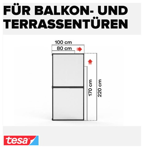 tesa FALT 55415-00001-00 Szúnyogháló ajtóra Antracit 1 db 4. kép