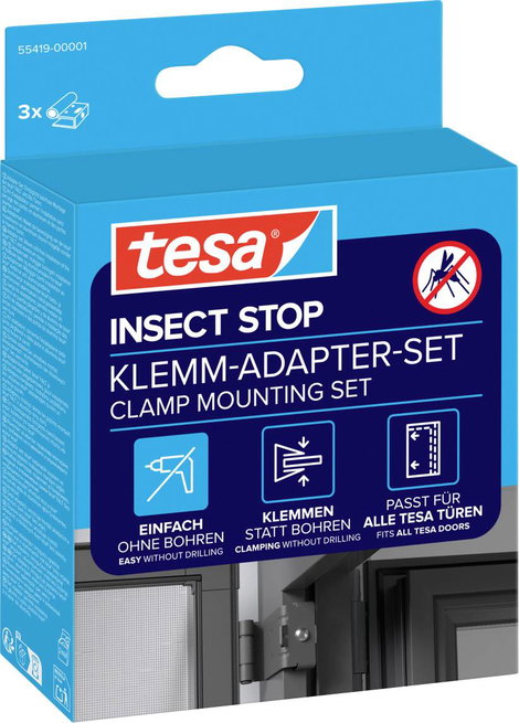 tesa 55419-01-00 Falt Légyfogó rács adapter készlet Alkalmas Tesa Tesa Fliegengitter 1 db