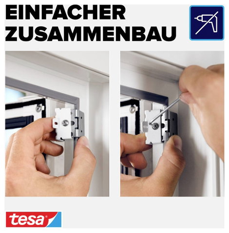 tesa 55419-01-00 Falt Légyfogó rács adapter készlet Alkalmas Tesa Tesa Fliegengitter 1 db 5. kép