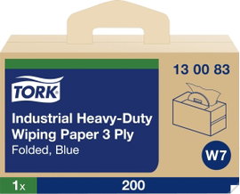 TORK 130083 Extra erős ipari papírtörlőkék kék W7 Mennyiség: 200 db