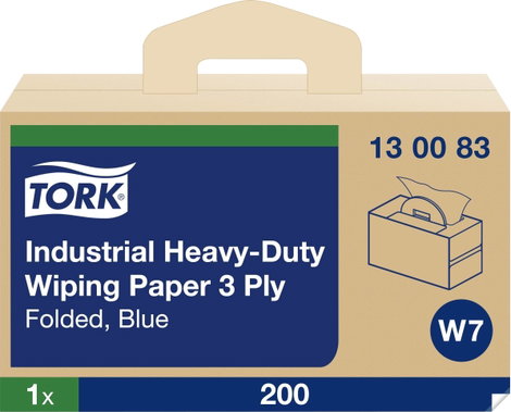 TORK 130083 Extra erős ipari papírtörlőkék kék W7 Mennyiség: 200 db