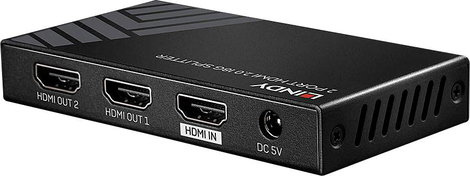 LINDY 2 Port HDMI 18G Splitter 2 port HDMI elosztó 3840 x 2160 pixel Fekete 5. kép