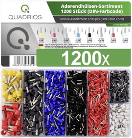 Quadrios 2011C405 Érvéghüvely készlet Részlegesen szigetelt Többszínű 1200 db