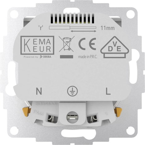 2USB 2U-449511 1 részes Földelt csatlakozó aljzat USB töltőkimenettel, Gyermekvédelem, VDE IP20 Tisz 6. kép
