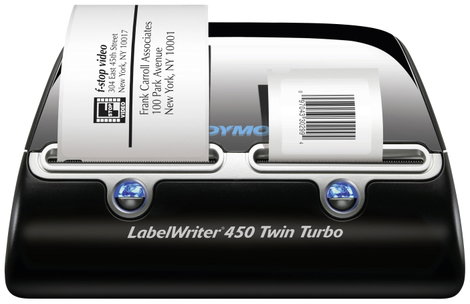 DYMO LabelWriter 450 Twin Turbo Címkenyomtató Termodirekt 300 x 600 dpi Etikett szélesség (max.): 56 2. kép