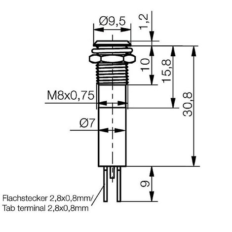 Signal Construct SMCP08221 LED-es jelzőlámpa Zöld 7 V/DC Tray 2. kép