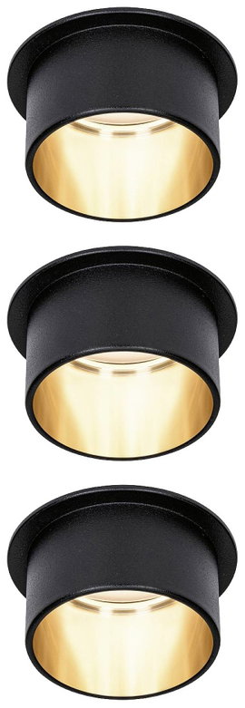 Paulmann 93379 Gil LED-es beépíthető lámpa LED Fixen beépített LED-es 18 W Fekete (matt), Arany