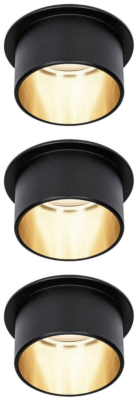 Paulmann 93379 Gil LED-es beépíthető lámpa LED Fixen beépített LED-es 18 W Fekete (matt), Arany