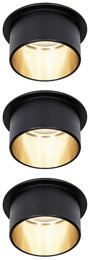 Paulmann 93379 Gil LED-es beépíthető lámpa LED Fixen beépített LED-es 18 W Fekete (matt), Arany bélyegkép