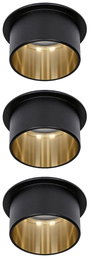 Paulmann 93379 Gil LED-es beépíthető lámpa LED Fixen beépített LED-es 18 W Fekete (matt), Arany 2. bélyegkép