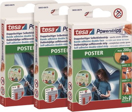 tesa POWERSTRIPS® Poster Kétoldalas ragasztószalag Fehér