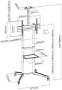 SpeaKa Professional TV kocsi 94,0 cm (37) - 177,8 cm (70) Padlóállvány, Dönthető 10. bélyegkép
