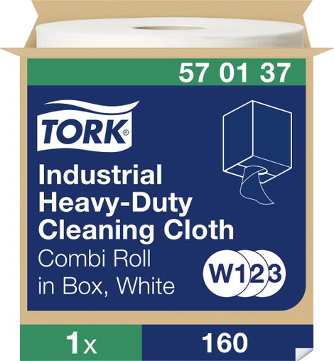 TORK 570137 Extra erős ipari tisztítótörlők fehér W1 / 2/3 Mennyiség: 160 db