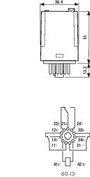 Finder 60.13.9.060.0040 Dugaszrelé 60 V/DC 10 A 3 váltó 1 db 2. bélyegkép