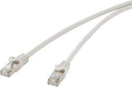Renkforce RF-4724274 RJ45 Hálózati kábel, patchkábel CAT 5e F/UTP 1.00 m Szürke Védővel 1 db