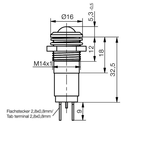 Signal Construct SWBU14424A LED-es jelzőlámpa Kék 24 V DC/AC Tray 2. kép