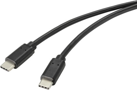 Renkforce USB kábel USB 2.0 USB-C® dugó 1.00 m Fekete antimikrobiális felülettel RF-4716840