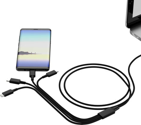 Smrter USB töltőkábel USB-A dugó, USB-C® dugó, USB-C® dugó, Apple Lightning dugó, USB mikro B dugó 1 3. kép