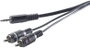 Jack - RCA audio kábel, 1x 3,5 mm jack dugó - 2x RCA dugó, 5 m, szürke, SpeaKa Professional 325226 bélyegkép