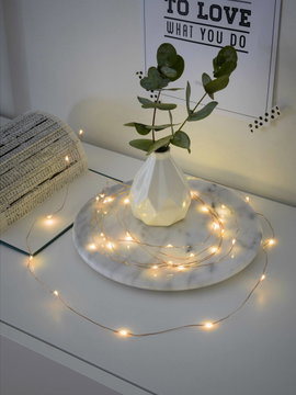Konstsmide 1461-860 Mikro fényfüzér Beltérre Elemekről üzemeltetett Fényforrások száma 40 LED Borost
