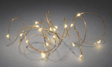 Konstsmide 1461-860 Mikro fényfüzér Beltérre Elemekről üzemeltetett Fényforrások száma 40 LED Borost 2. kép