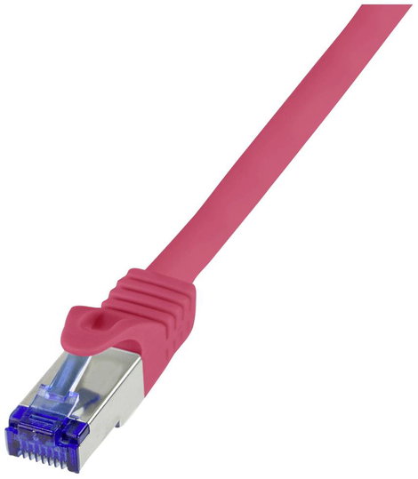 LogiLink C6A014S RJ45 CAT 6A S/FTP 0.25 m Piros 1 db 5. kép