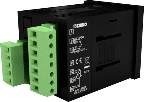 Emko ecoPID.4.5.1R.S.0 Hőmérséklet szabályozó Pt100, J, K, R, S, T, L -199 - +999 °C Relé, 5 A, SSR 4. kép