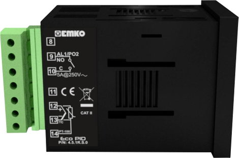 Emko ecoPID.4.5.1R.S.0 Hőmérséklet szabályozó Pt100, J, K, R, S, T, L -199 - +999 °C Relé, 5 A, SSR 7. kép