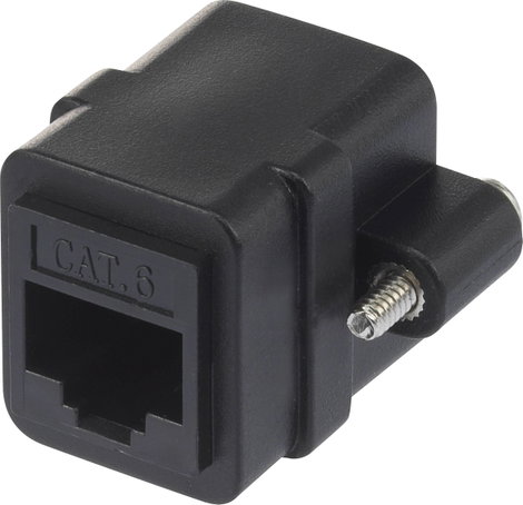 Renkforce RJ45 Hálózat Átalakító CAT 6 [1x RJ45 alj - 1x RJ45 alj] Fekete 4. kép