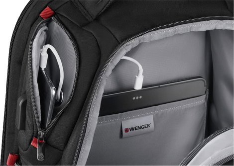 Wenger Notebook hátizsák PlayerOne Alkalmas: Max.: 43,9 cm (17,3) Fekete 6. kép