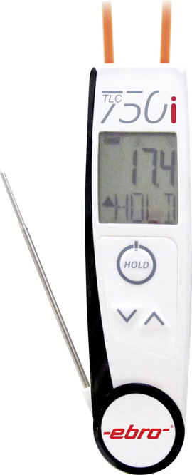 Infra- és beszúrós hőmérő, optika 2:1, -50...+250°C, HACCP, IP65, ebro TLC 750i