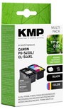 KMP Tinta helyettesíti Canon PG-545XL, CL-546XL Kompatibilis Kombinált csomag Fekete, Cián, Bíbor, S 2. bélyegkép