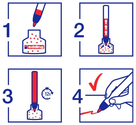 Edding Whiteboardmarker 29 EcoLine 4-29-4 Táblafilc Különböző színű 4 db 5. kép