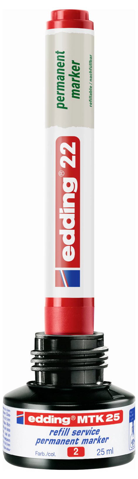Edding 22 EcoLine 4-22-4 Permanent marker Fekete, Kék, Piros, Zöld Vízálló: Igen 4. kép