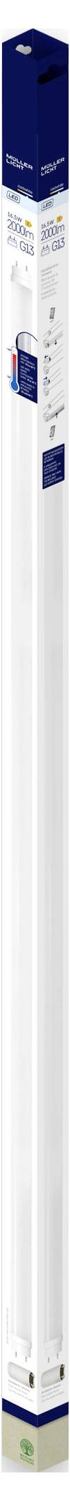 Müller-Licht LED EEK: F (A - G) G13 Cső forma 16.5 W Hidegfehér (Ø x H) 28 mm x 1200 mm 1 db 3. kép