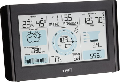 Vezeték nélküli időjárásjelző állomás, TFA Dostmann WEATHER PRO 35.1161.01 2. kép