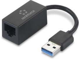 Renkforce RF-4708614 Hálózati adapter 1 GBit/s USB 3.2 (1. generáció) (USB 3.0), LAN (10/100/1000 MB