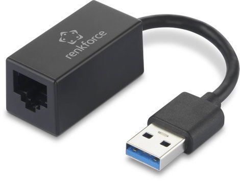 Renkforce RF-4708614 Hálózati adapter 1 GBit/s USB 3.2 (1. generáció) (USB 3.0), LAN (10/100/1000 MB