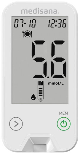 Vércukormérő, 2mmol/L, Medisana MediTouch