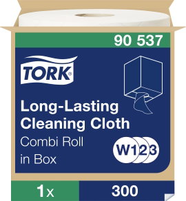TORK 90537 Hosszan tartó tisztító törlőkendő fehér W1 / 2/3 Mennyiség: 300 db
