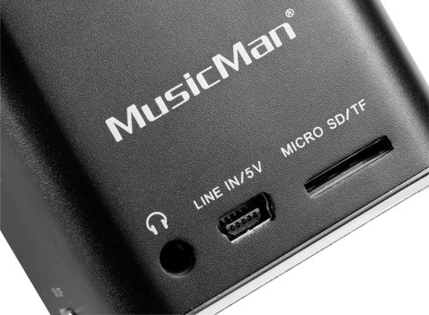 Hangszóró, mini zeneállomás, fekete, Technaxx MusicMan® 3. kép